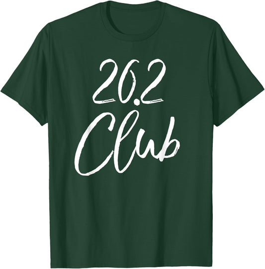 Marathon Finisher Gift Runners Running Gear 26.2 Club T-Shirt - T-Shirt | Forest