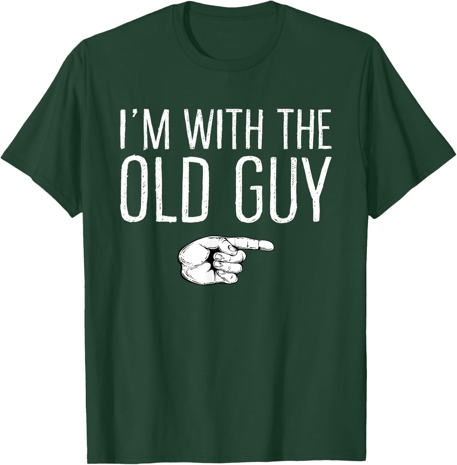 I'm With The Old Guy Matching Costume Lazy Halloween Party T-Shirt - T-Shirt | Forest