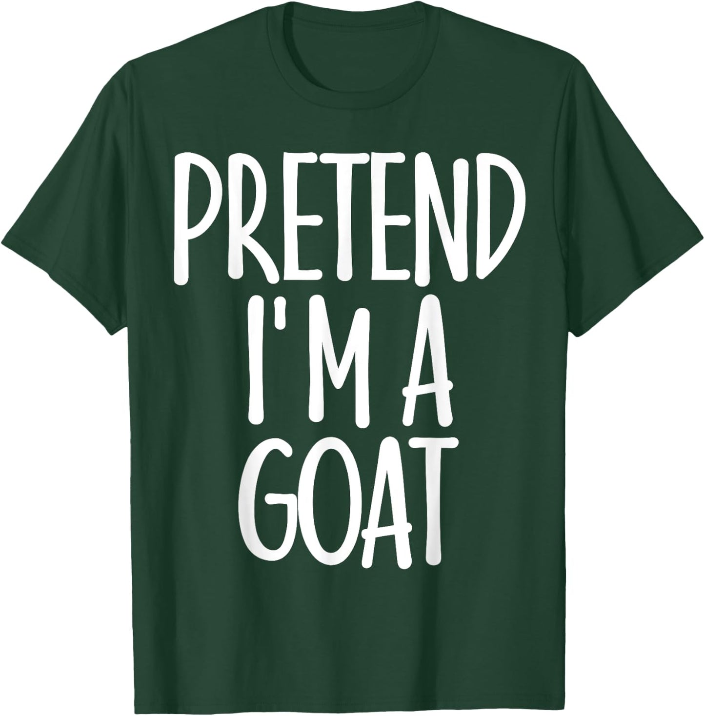Easy Pretend I'm Goat Costume Gift Funny Farmer Halloween T-Shirt - T-Shirt | Forest