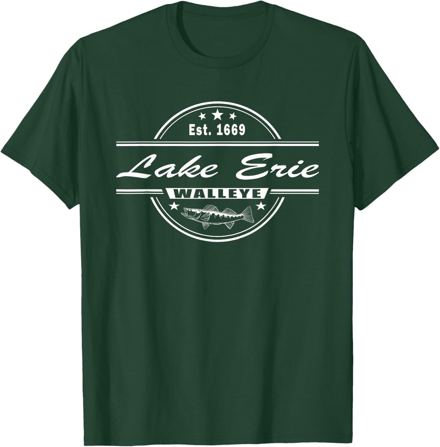 Lake Erie Walleye Fishing Souvenir Shirt for Walleye Fishing T-Shirt - T-Shirt | Forest