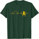 Pediatric Cancer Shirt Cancer Heartbeat Gift Kids T-Shirt - T-Shirt | Forest