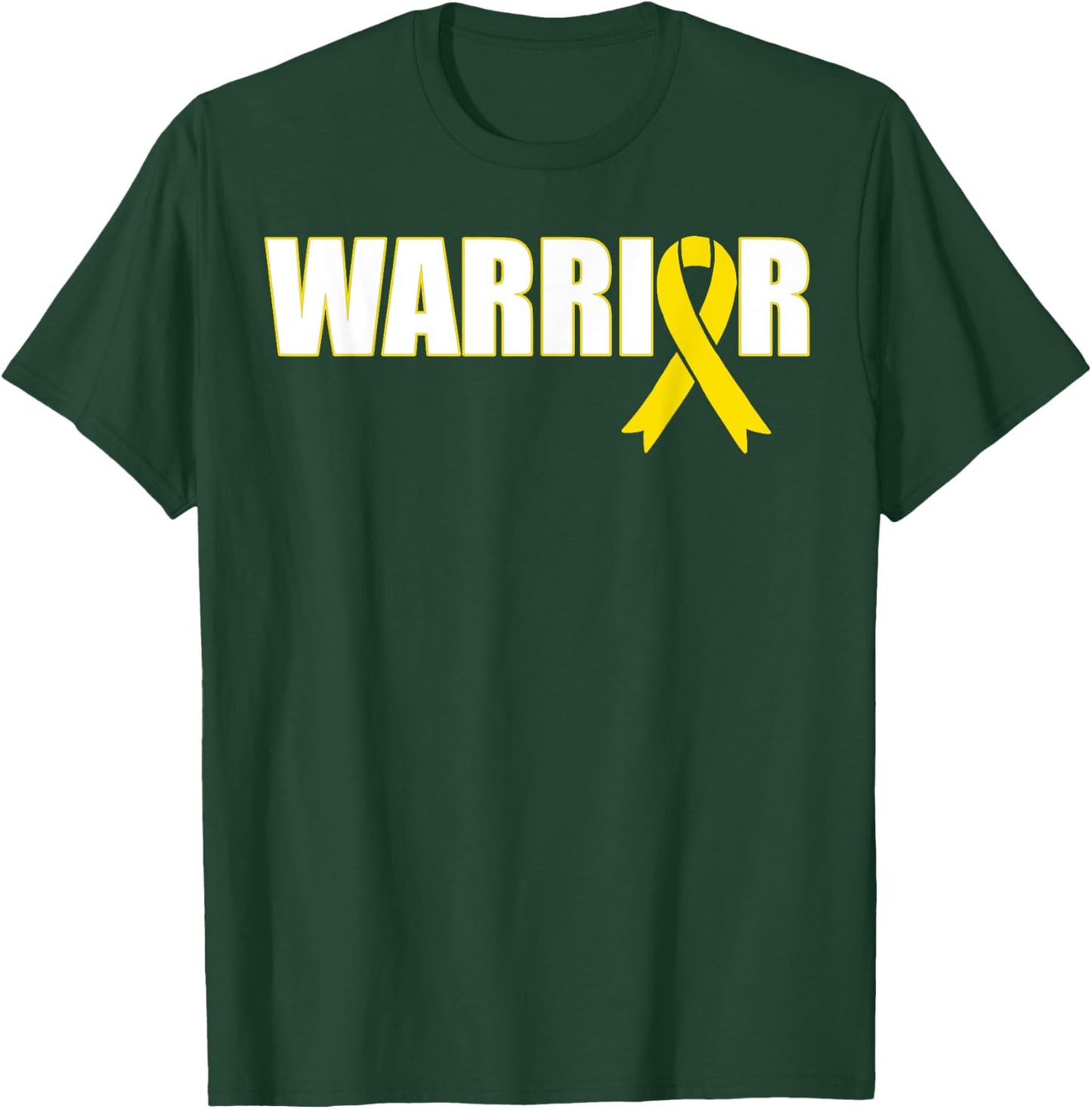 Bone Cancer Warrior - Sarcoma Yellow Ribbon Shirt T-Shirt - T-Shirt | Forest