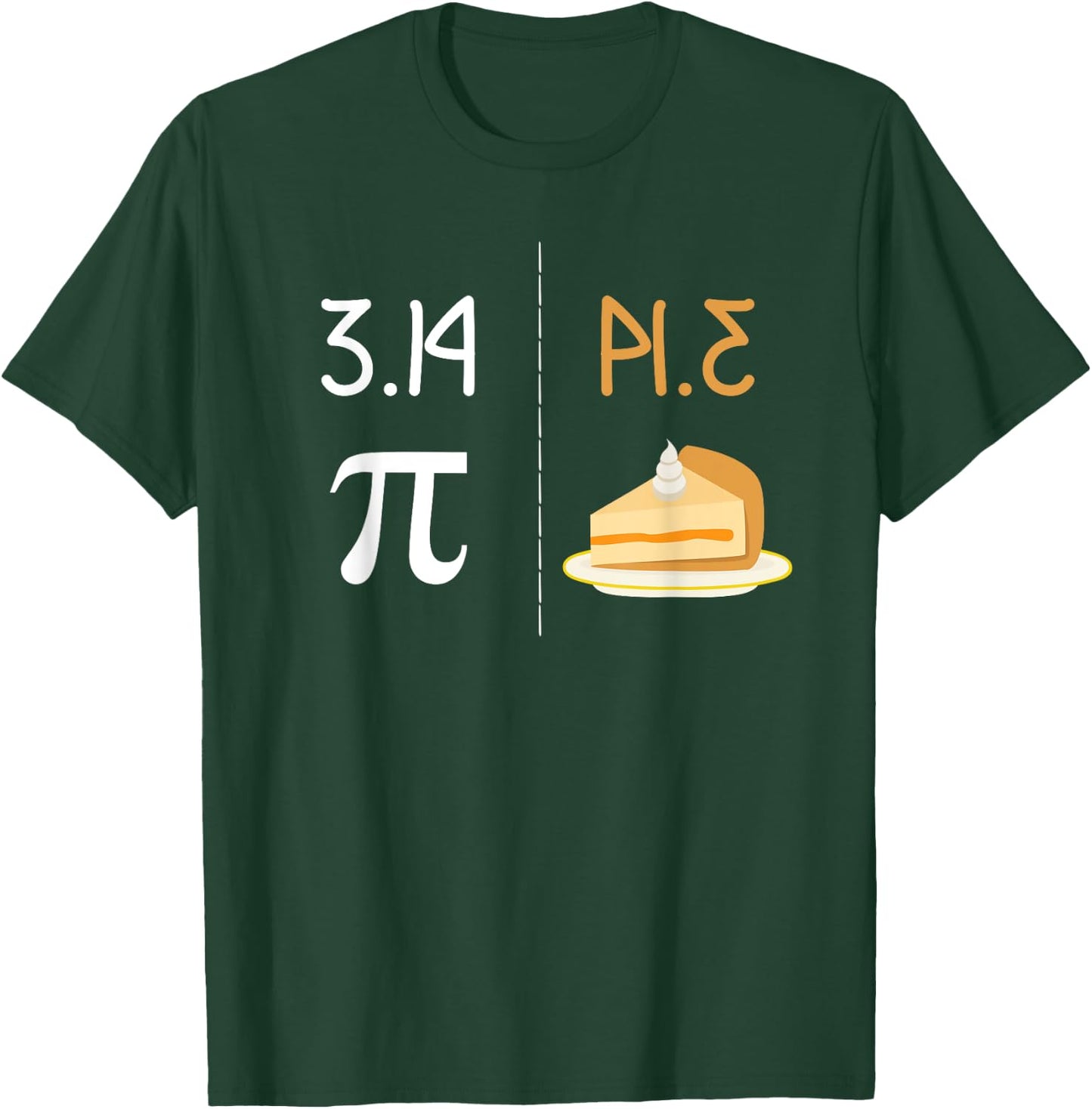 Funny Thanksgiving Pie 314 Apple Pumpkin Pi Math Twist T-Shirt - T-Shirt | Forest