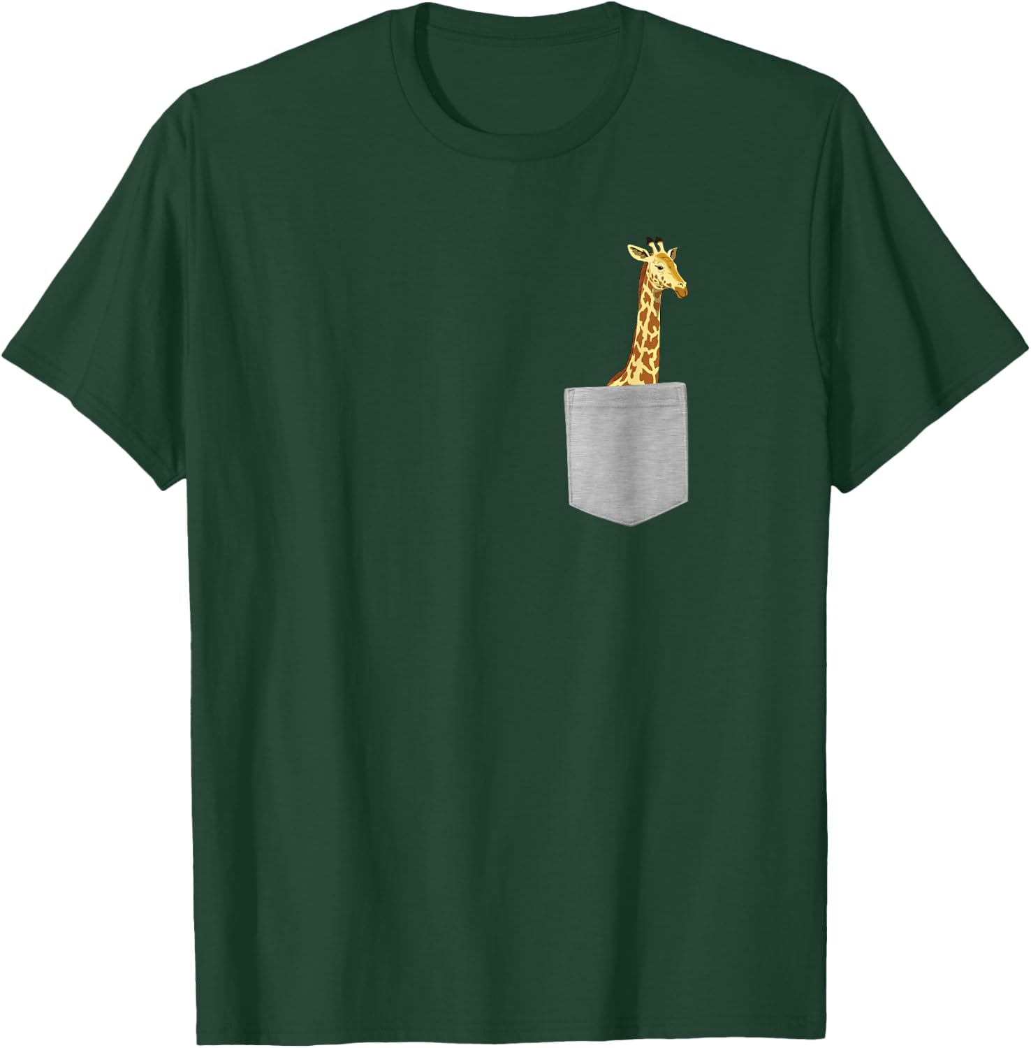 Pocket Giraffe Funny Camelopard Animal Lovers Humor Novelty T-Shirt - T-Shirt | Forest