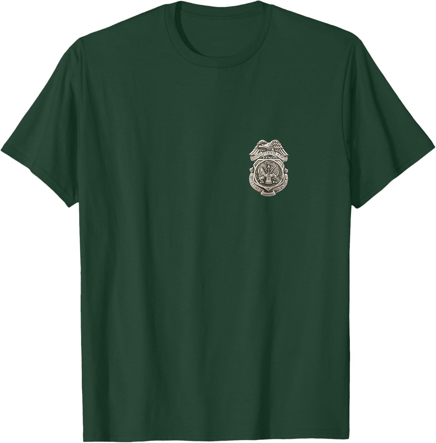 MP Badge Shirt - Small Left Chest Design T-Shirt - T-Shirt | Forest