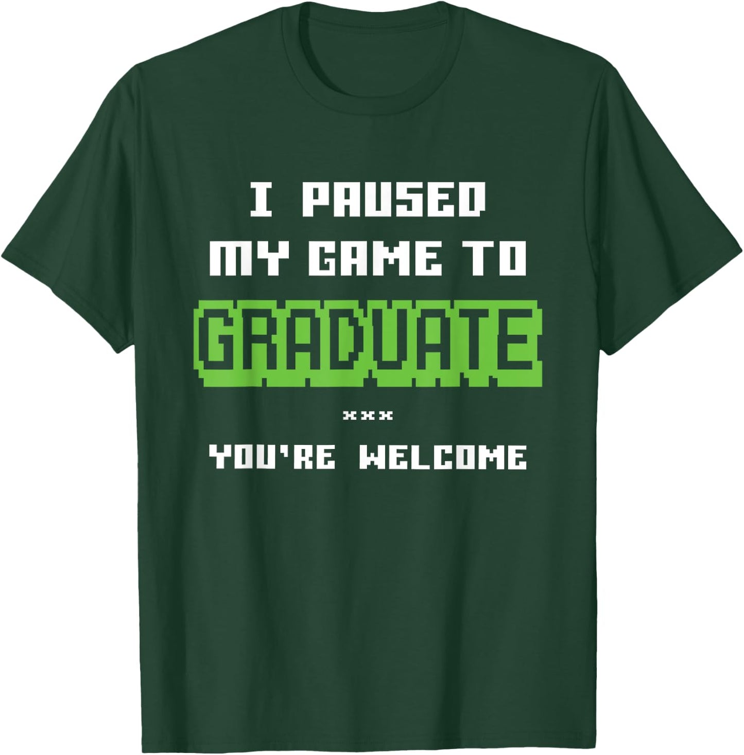 Funny 2025 Gamer Graduate Graduation T-Shirt - T-Shirt | Forest