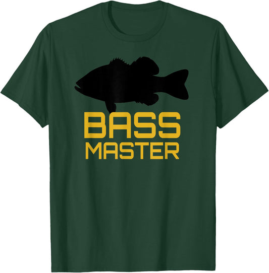 Bass Master Fishing Shirt Tackle Gear Lure Largemouth Bass T-Shirt - T-Shirt | Forest