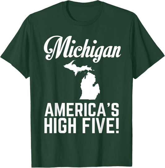 Michigan America's High Five Shirt T-Shirt - T-Shirt | Forest