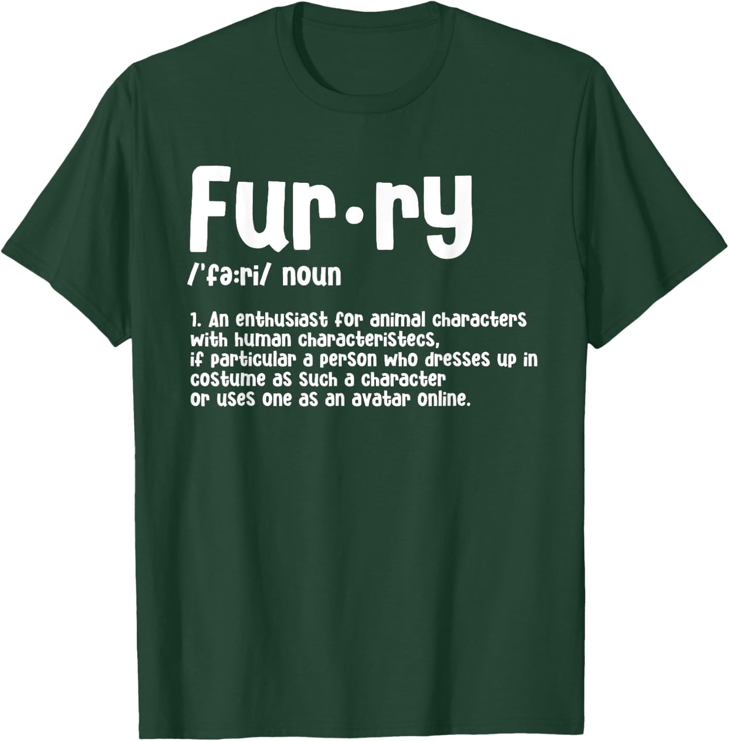 Fursuit Noun Animal Costume Furries Fursuiter Cosplayer T-Shirt - T-Shirt | Forest