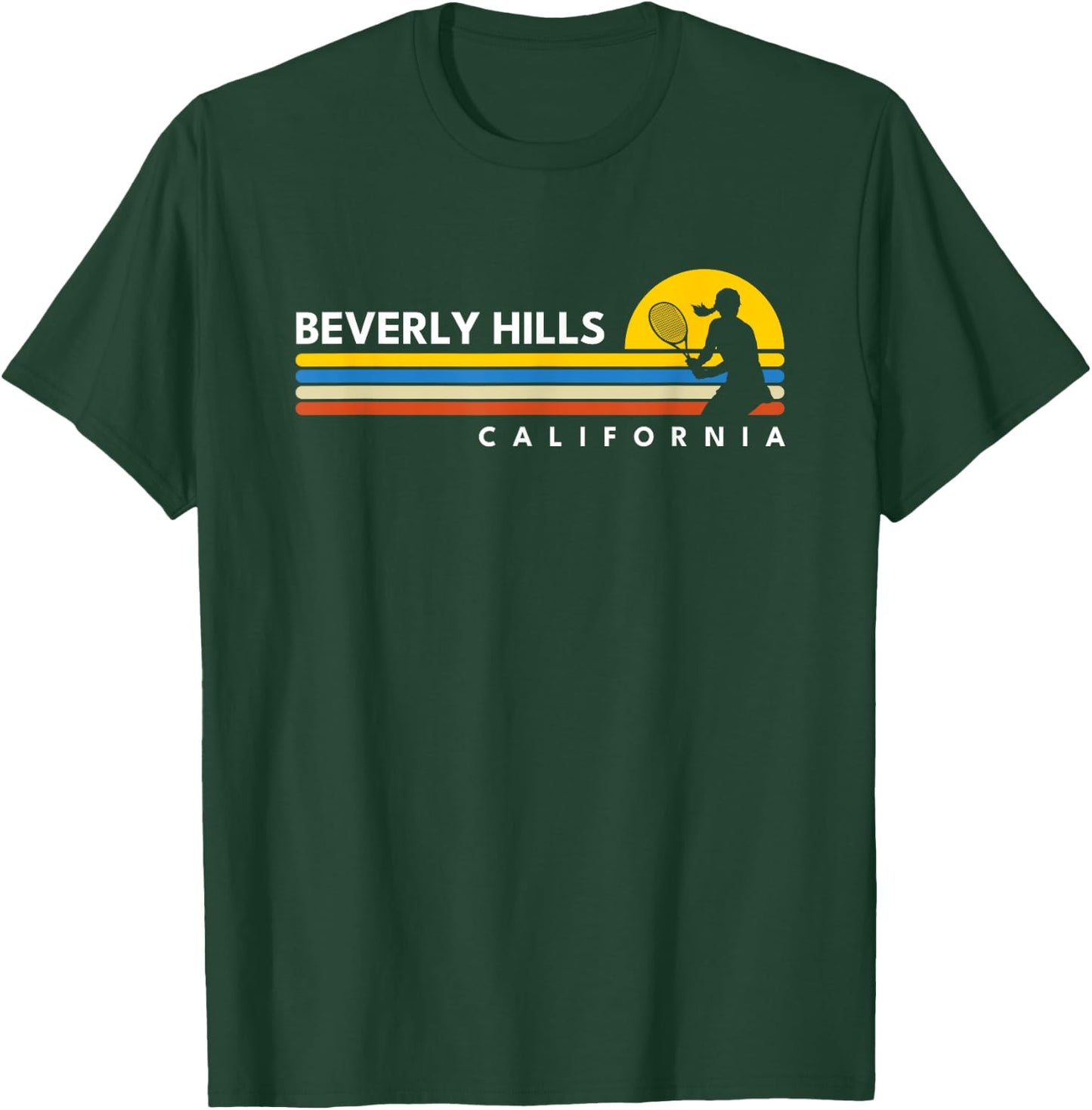 Beverly Hills CA Vintage Retro Souvenirs T-Shirt - T-Shirt | Forest