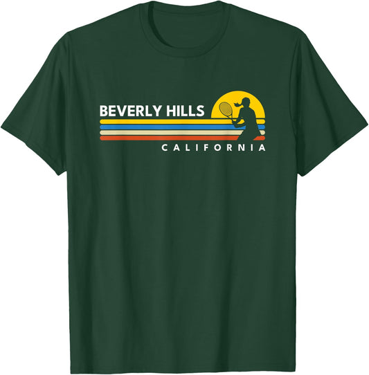 Beverly Hills CA Vintage Retro Souvenirs T-Shirt - T-Shirt | Forest