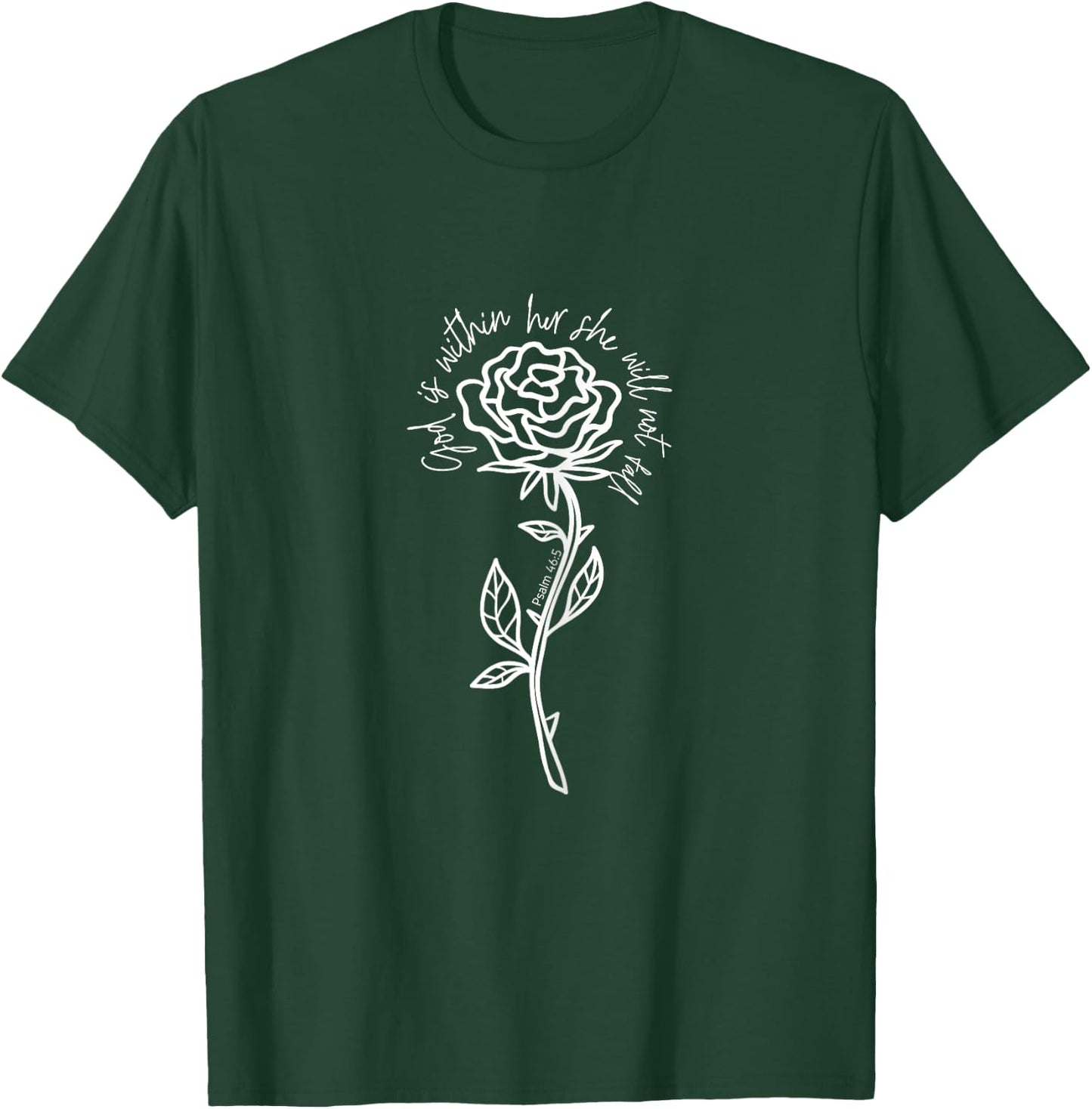 God Is Within Her, She Will Not Fall Bible Verse T-Shirt - T-Shirt | Forest