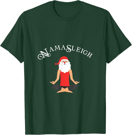 Funny Namasleigh Christmas Shirt | Yoga Xmas Gift T-Shirt - T-Shirt | Forest