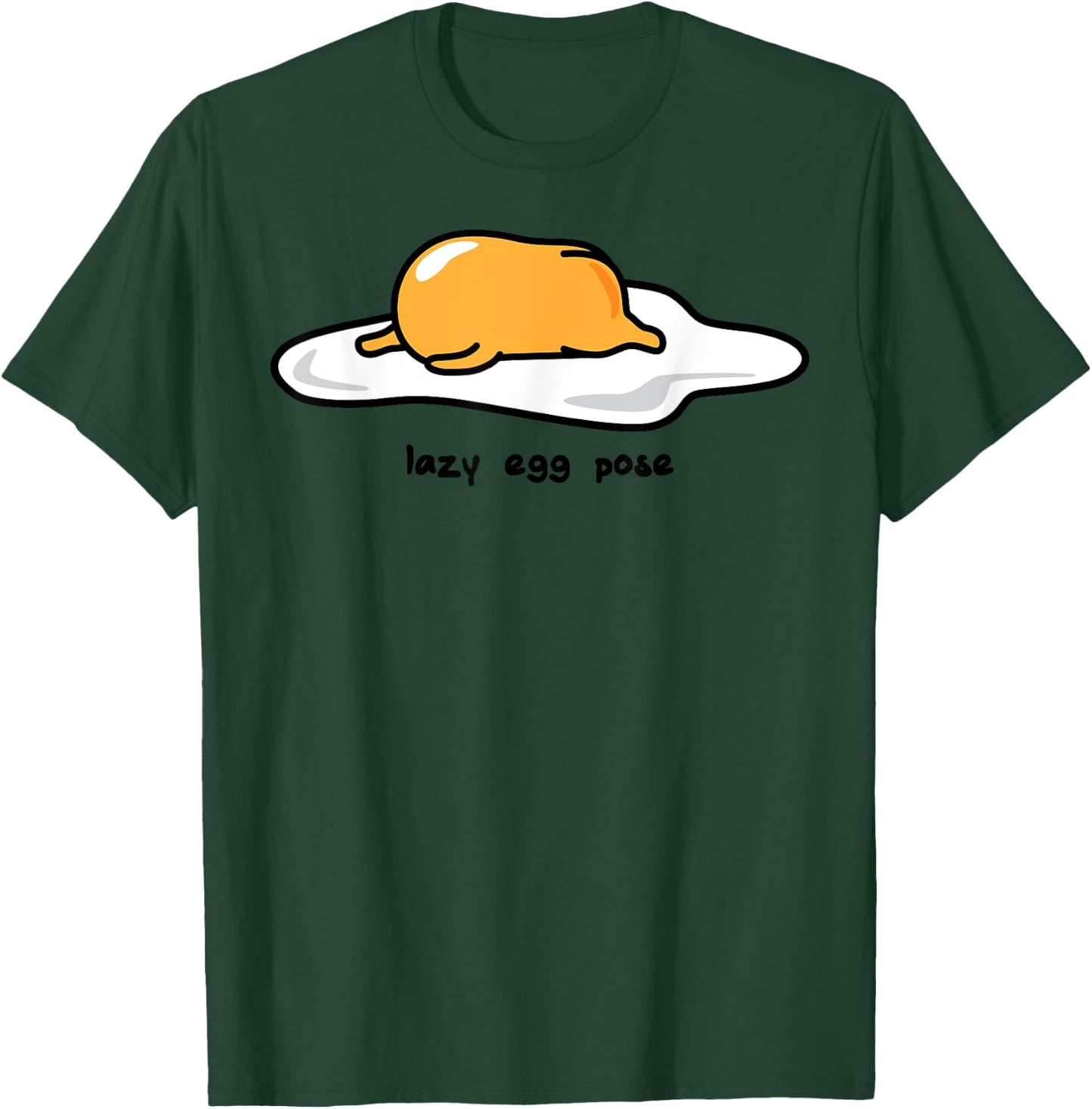 Gudetama The Lazy Egg Yoga Pose Small T-Shirt - T-Shirt | Forest