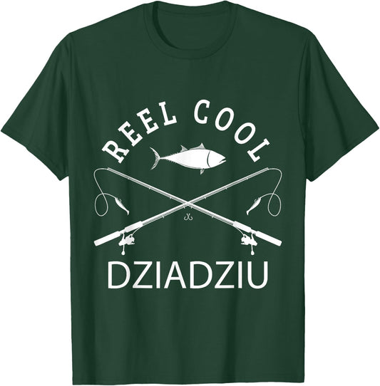 Reel Cool Dziadziu Fishing Polish Grandpa Father's Day Gift T-Shirt - T-Shirt | Forest