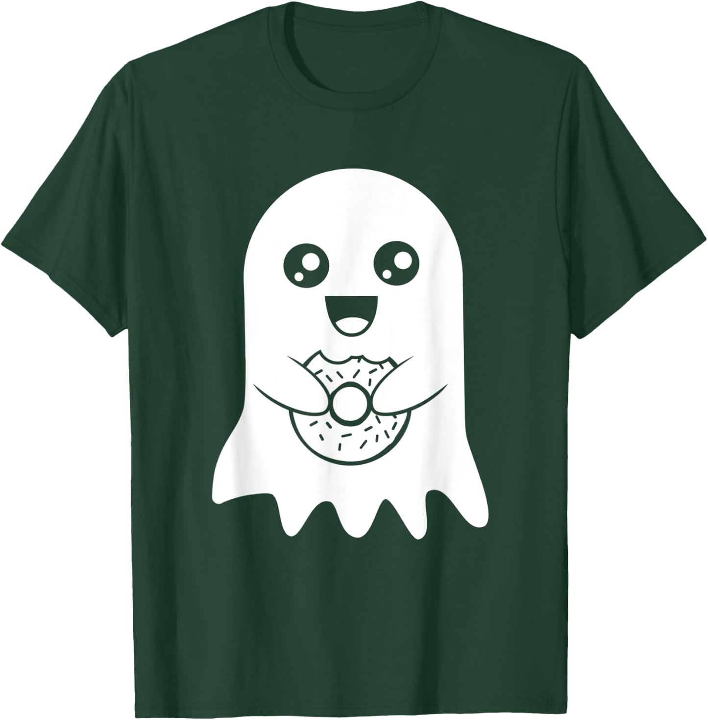 Cute Ghost Funny Donut Halloween Costume Boys Girls Gift T-Shirt - T-Shirt | Forest