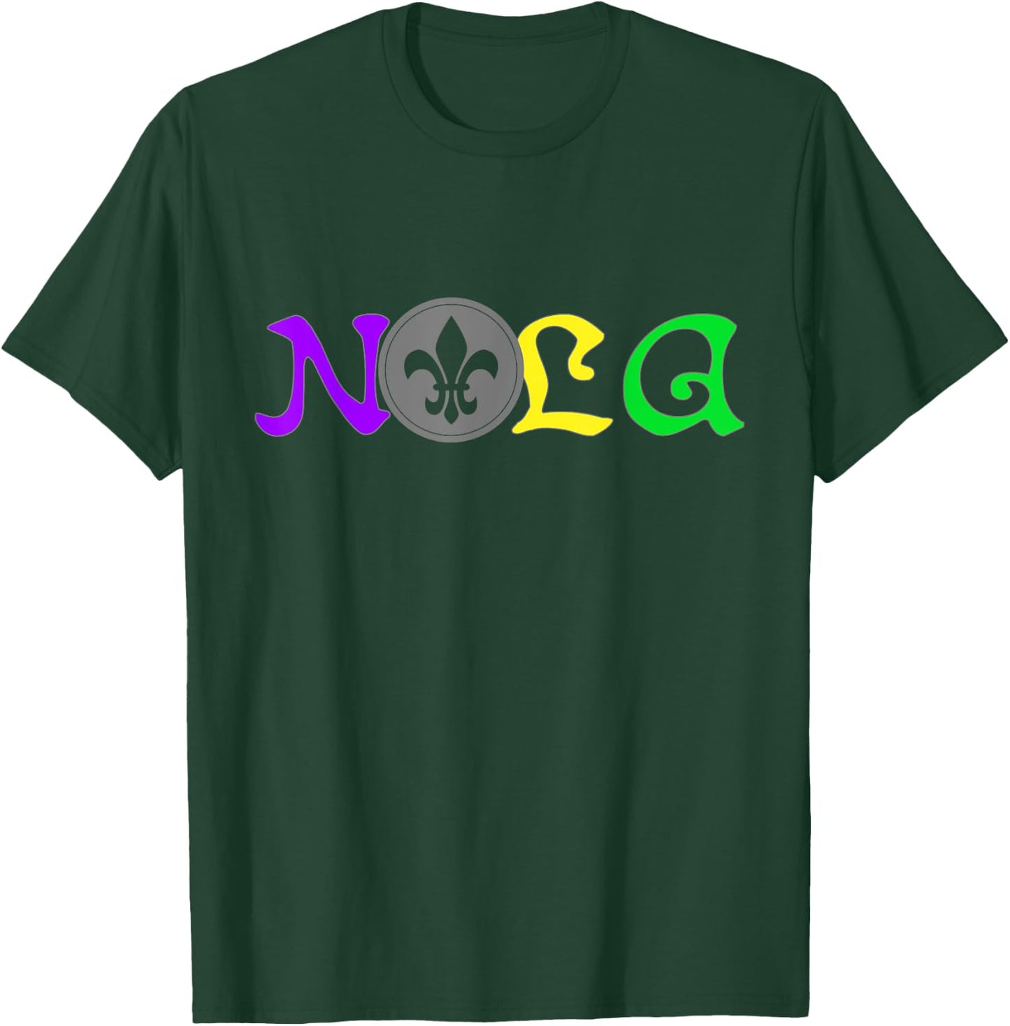 NOLA | New Orleans Mardi Gras | 504 T-Shirt - T-Shirt | Forest