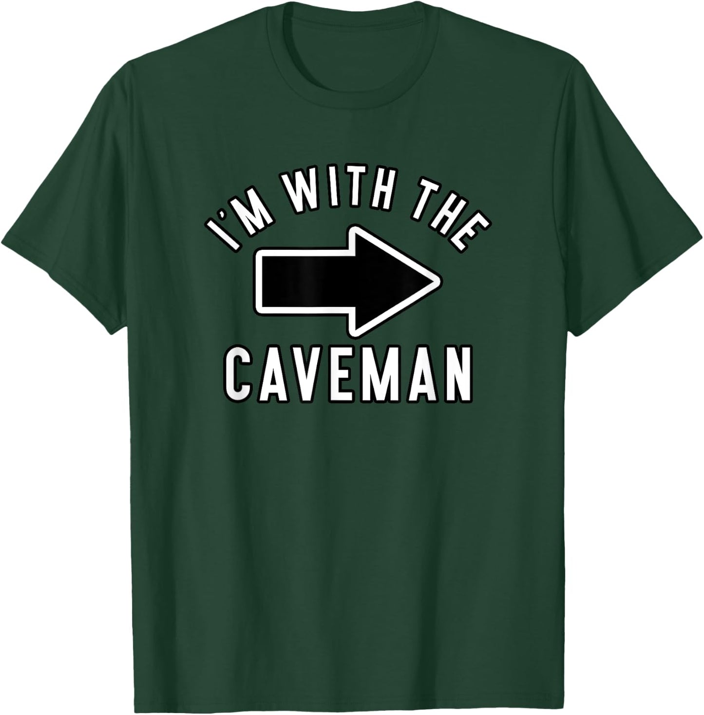 Couples Halloween Costume Shirts I'm With The Caveman T-Shirt - T-Shirt | Forest