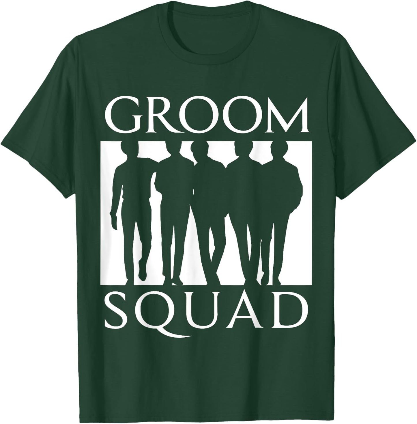 Groom Squad Groomsmen Team Silhouette Bachelor Party Wedding T-Shirt - T-Shirt | Forest