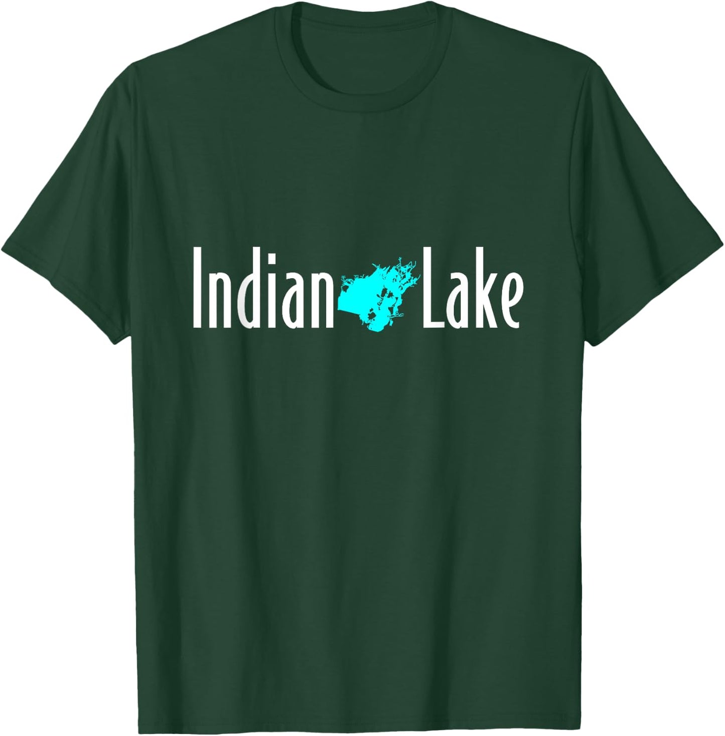 Minimalist Indian Lake - Ohio T-Shirt - T-Shirt | Forest