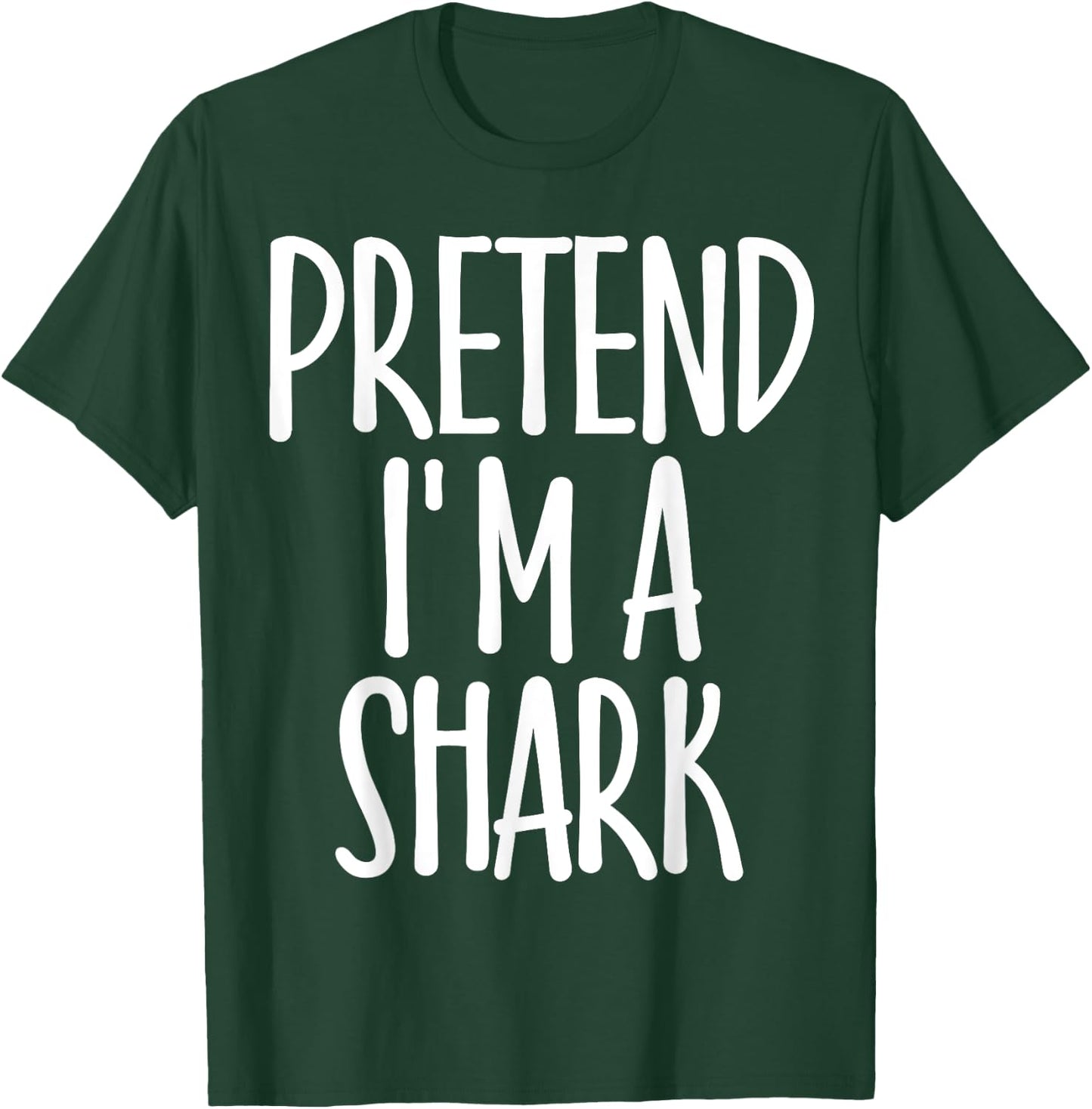 Funny Easy Pretend I'm Shark Costume Gift Cute Halloween T-Shirt - T-Shirt | Forest