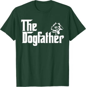 The Dogfather Pitbull Funny Father Dog Lover Men T-Shirt - T-Shirt | Forest