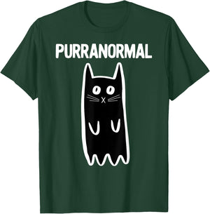 Purranormal Ghost Cat Shirt Paranormal Halloween Kitty Cat T-Shirt - T-Shirt | Forest