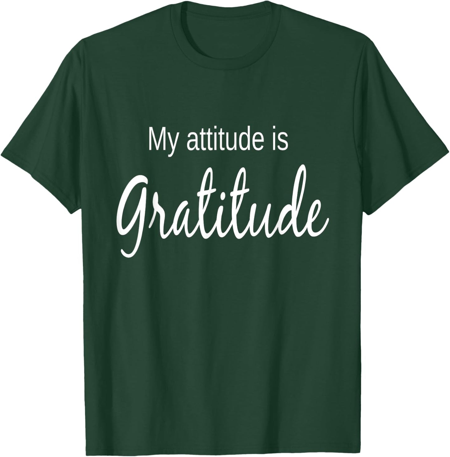 My Attitude Is Gratitude Positive Thinking T-Shirt - T-Shirt | Forest