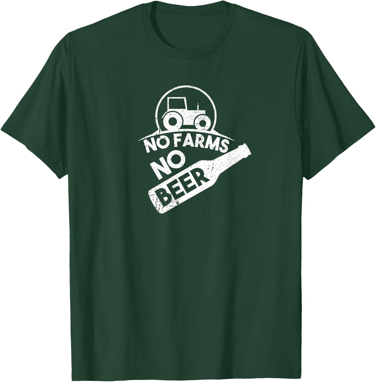 No Farms No Beer Funny Farm Shirt - Beer Shirt T-Shirt - T-Shirt | Forest