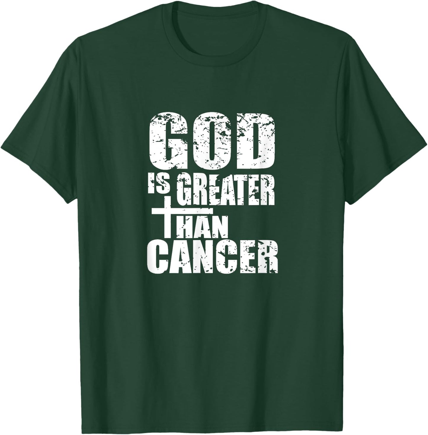 Christian Cancer Survivor - God Is Greater Than Cancer Shirt T-Shirt - T-Shirt | Forest