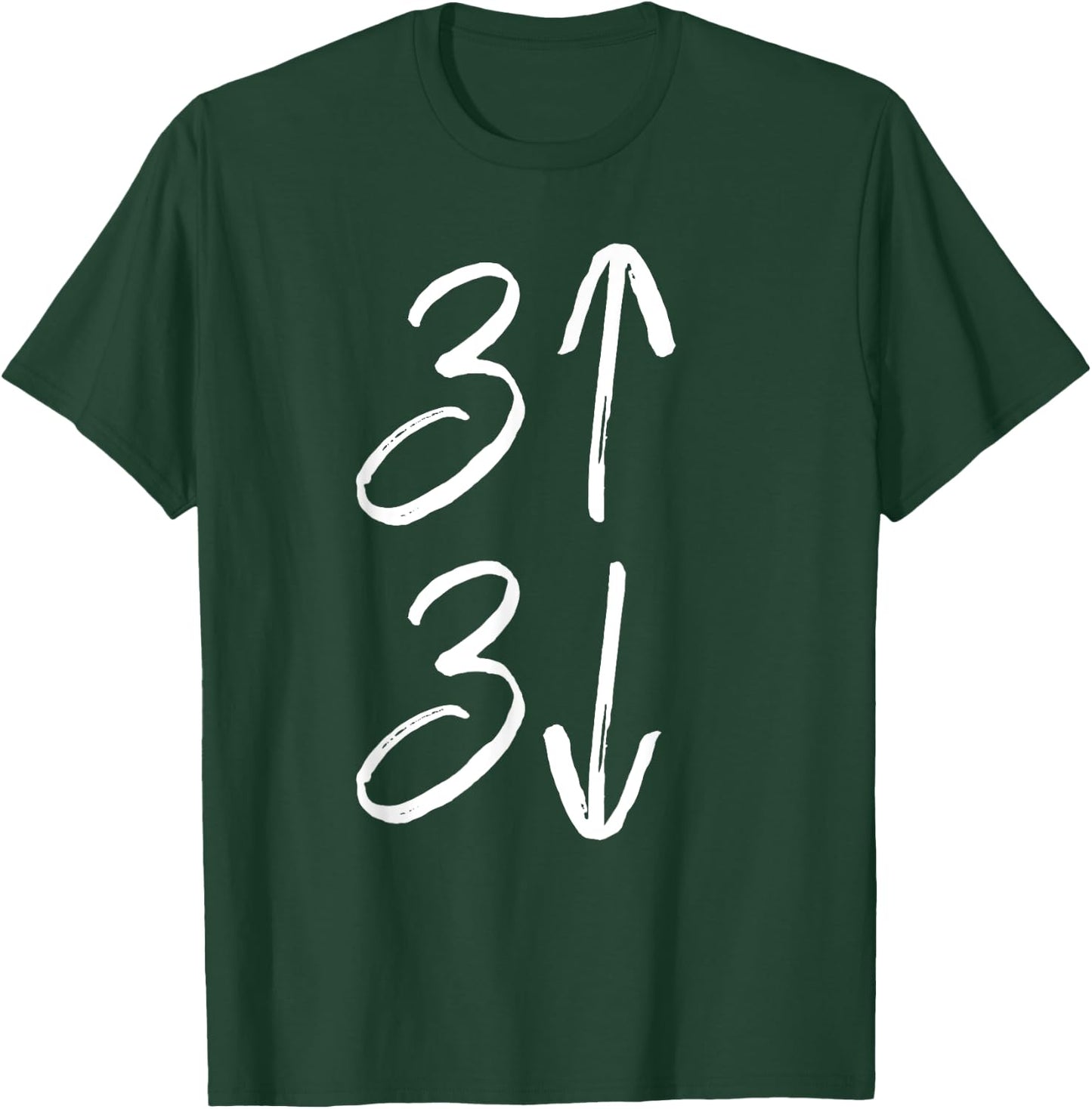 3 Up 3 Down Shirt Fun Cute Baseball Shirt for Moms & Dads T-Shirt - T-Shirt | Forest