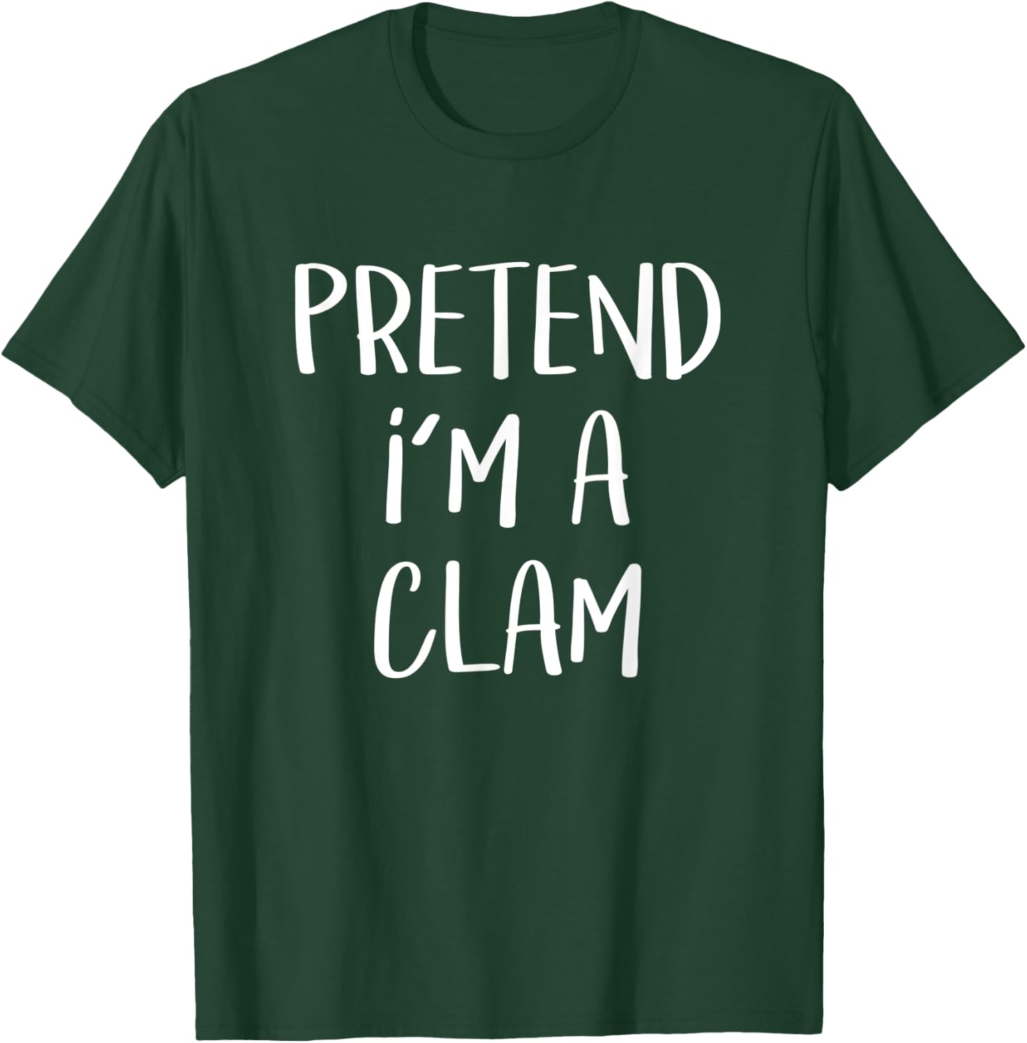 Pretend I'm A Clam Costume Funny Seafood Halloween Party T-Shirt - T-Shirt | Forest