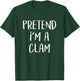 Pretend I'm A Clam Costume Funny Seafood Halloween Party T-Shirt - T-Shirt | Forest