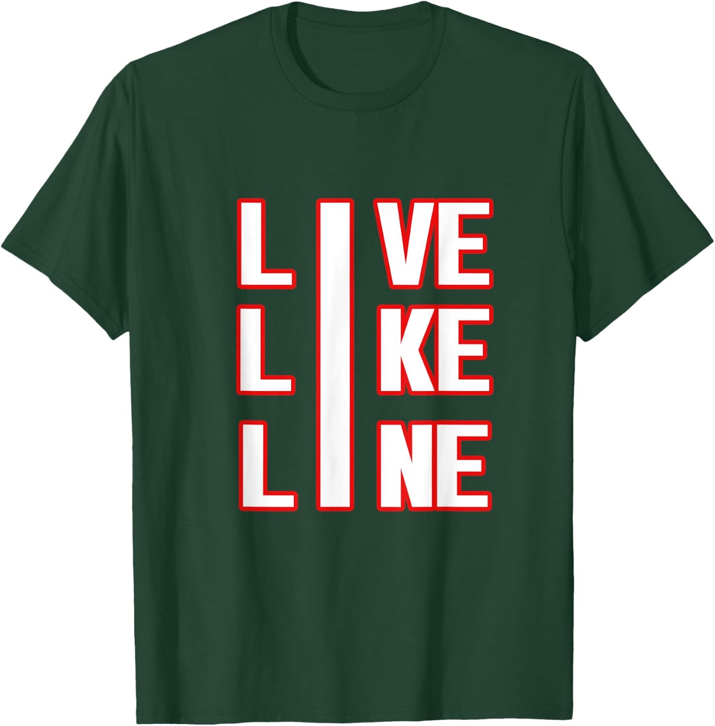 Live Like Line Volleyball shirt 2 T-Shirt - T-Shirt | Forest