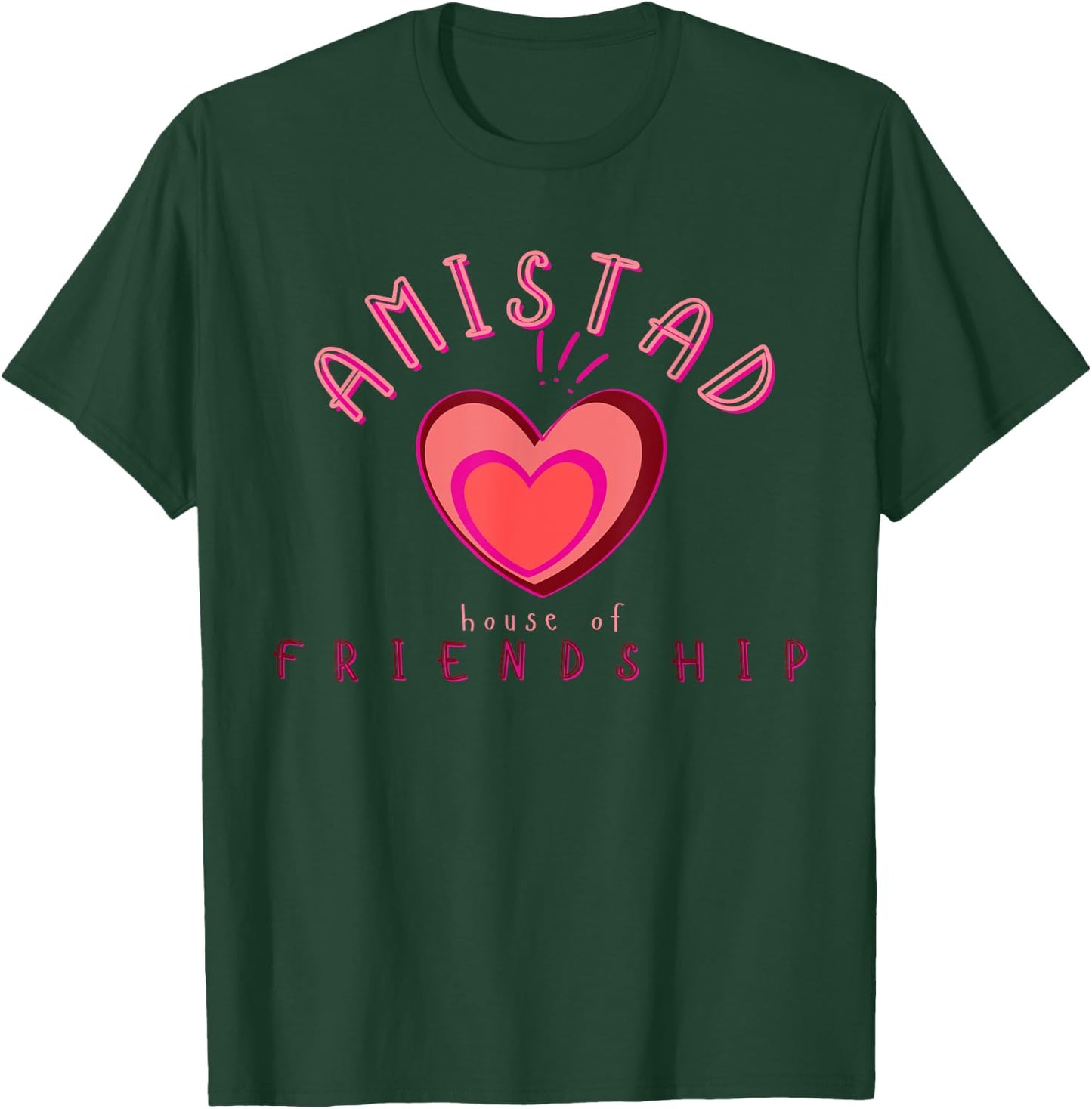 AMISTAD BIG HEART, House of Friendship, RCA Friendly Sprit T-Shirt - T-Shirt | Forest