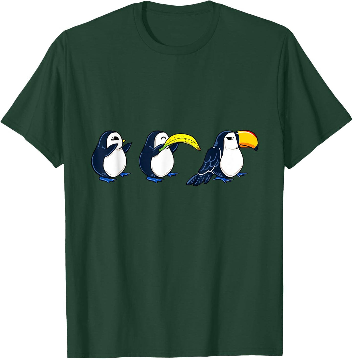 Bird Banana Toucan Funny Animal Puns Joke Humor Memes Gift T-Shirt - T-Shirt | Forest