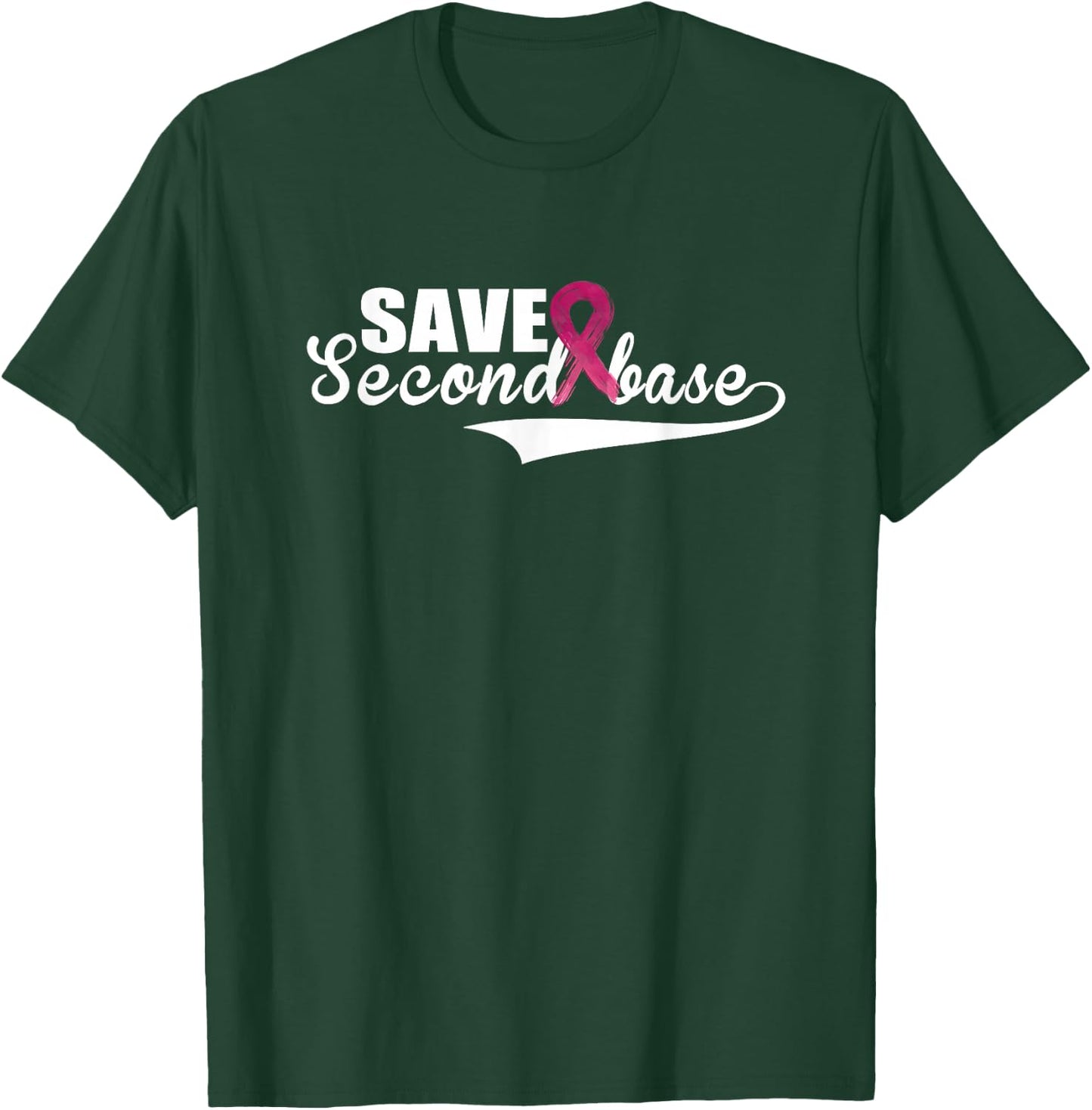Save Second Base Breast Cancer Awareness Shirt T-Shirt - T-Shirt | Forest