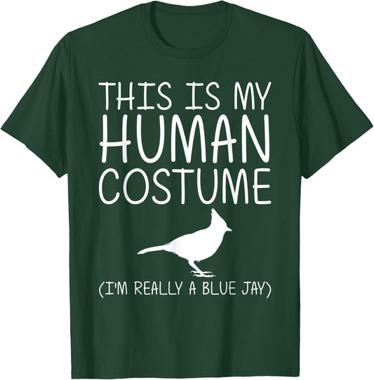 Blue Jay Easy Halloween Human Costume Bird Animal DIY Gift T-Shirt - T-Shirt | Forest