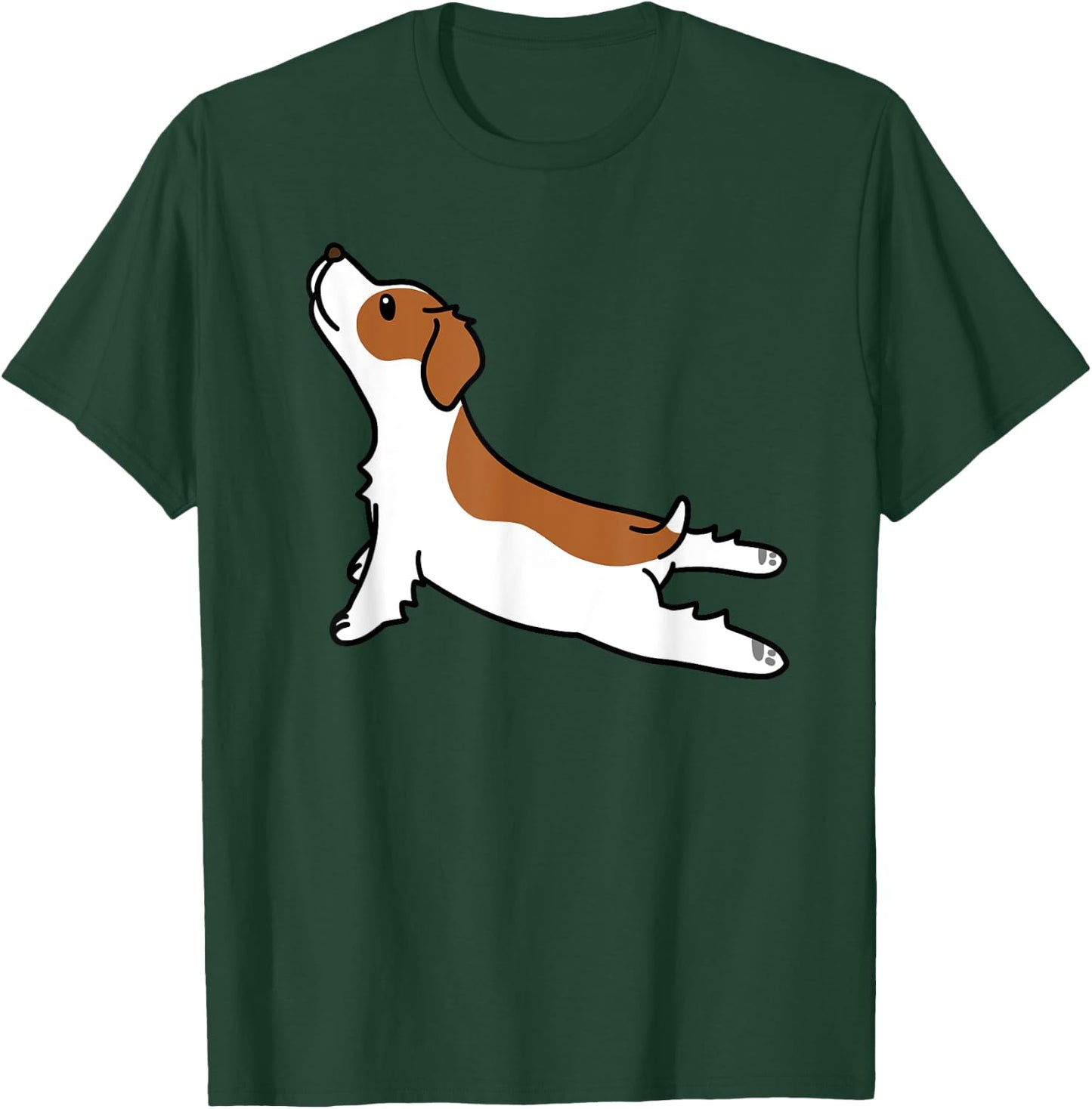 Epagneul Breton Yoga Pose Funny Dog Gift T-Shirt - T-Shirt | Forest