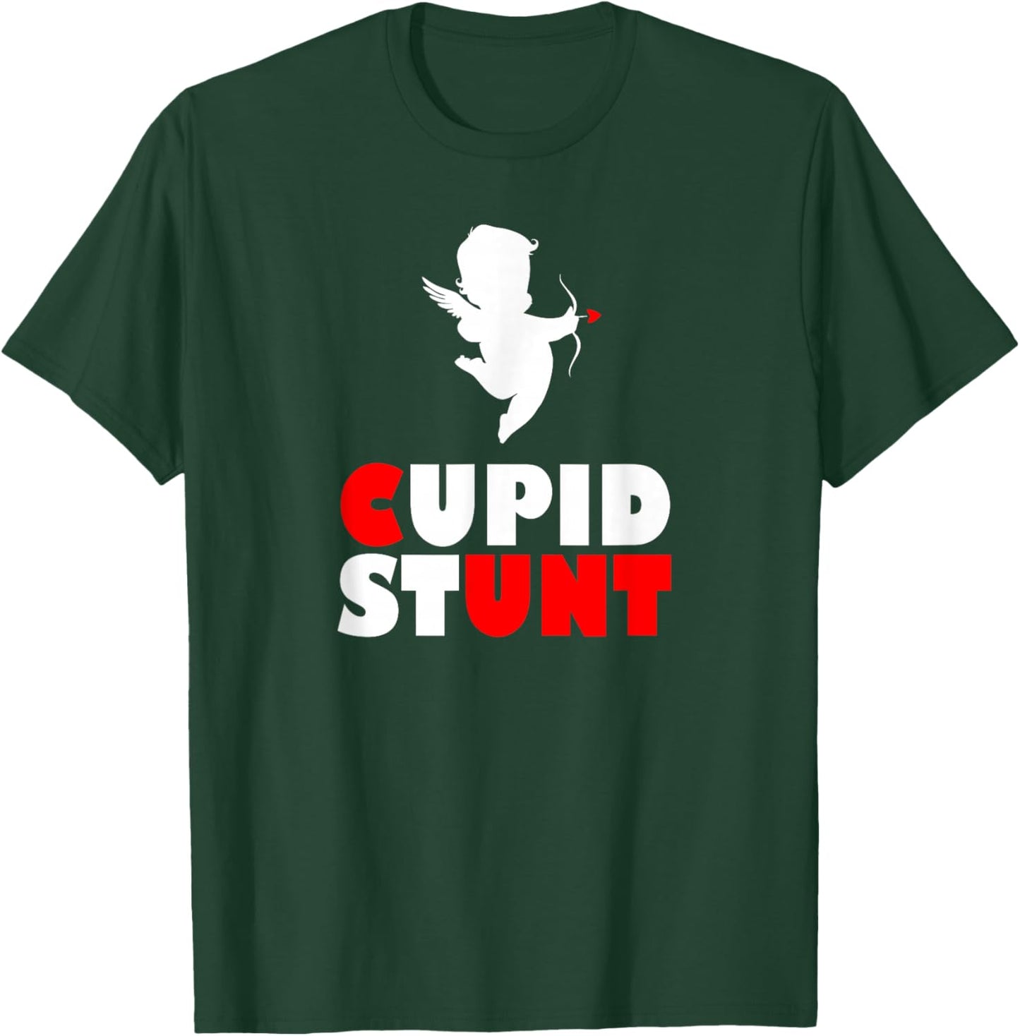 Cupid Stunt Bold Humor Sarcastic Design Anti Valentines Day T-Shirt - T-Shirt | Forest