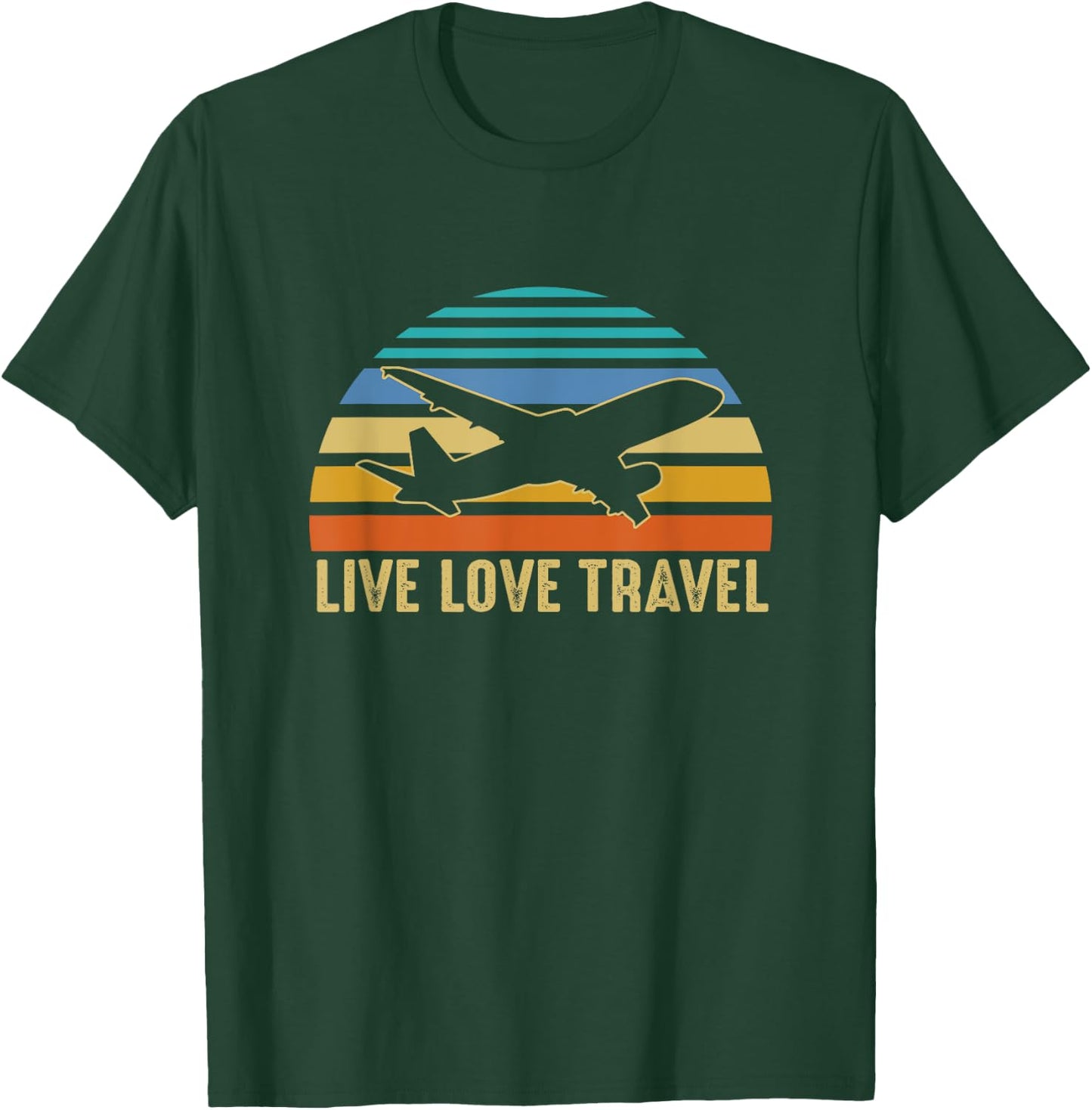 International Travelers World Travel Live Love Travel T-Shirt - T-Shirt | Forest