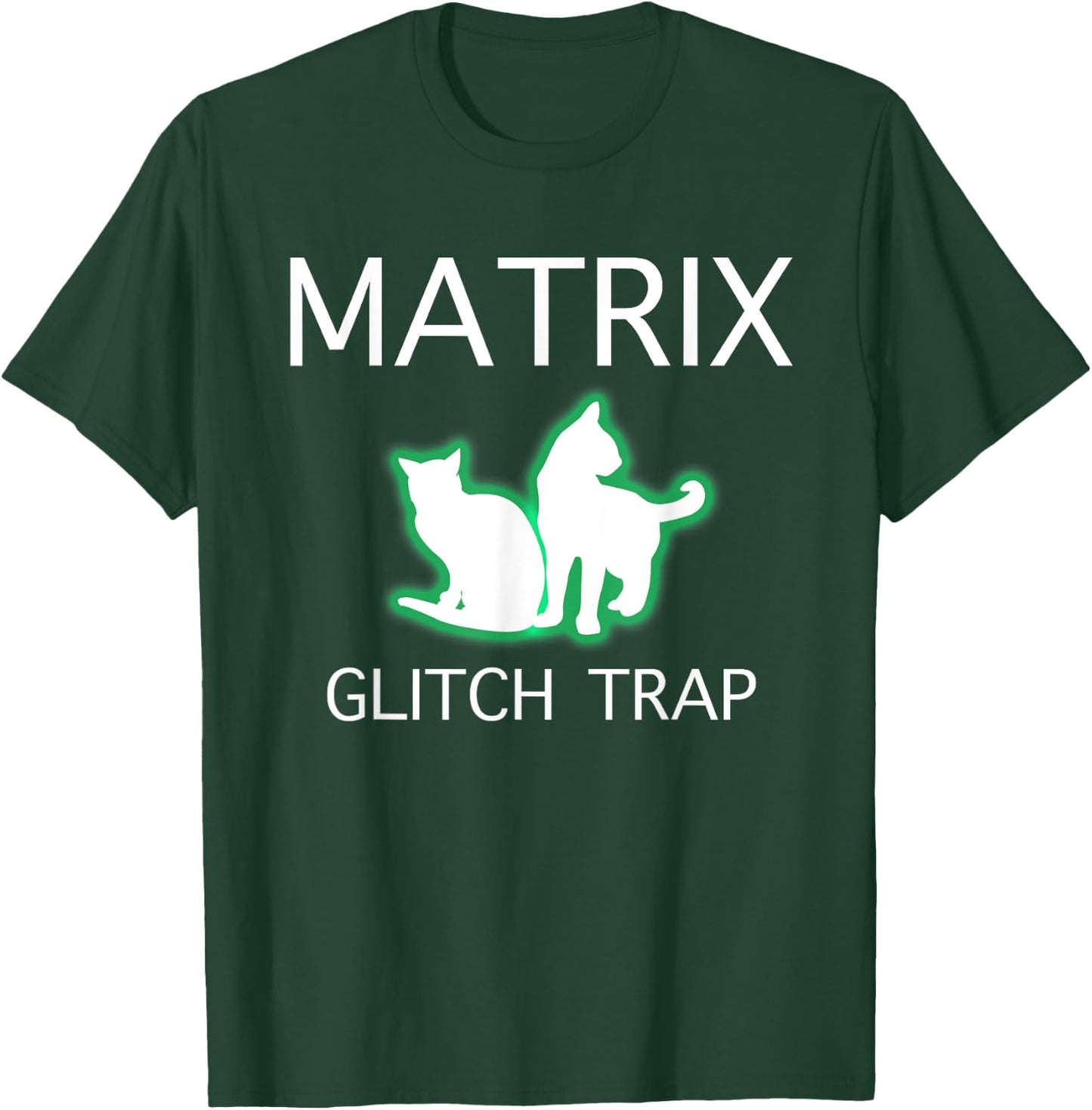 Cat Glitch Trap in Matrix Women T-Shirt - T-Shirt | Forest