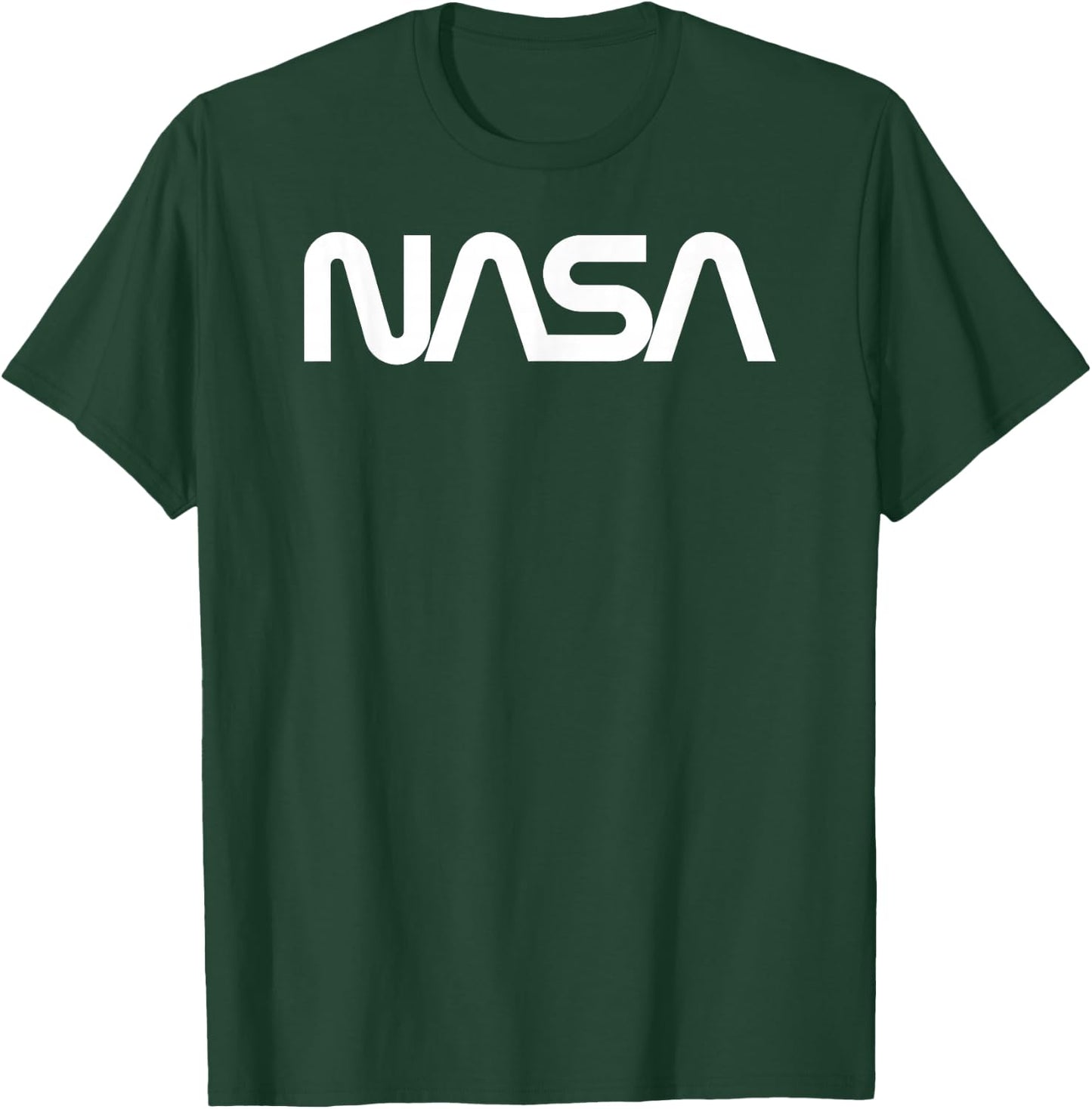 NASA Worm Logo White Vintage Space Exploration T-Shirt - T-Shirt | Forest