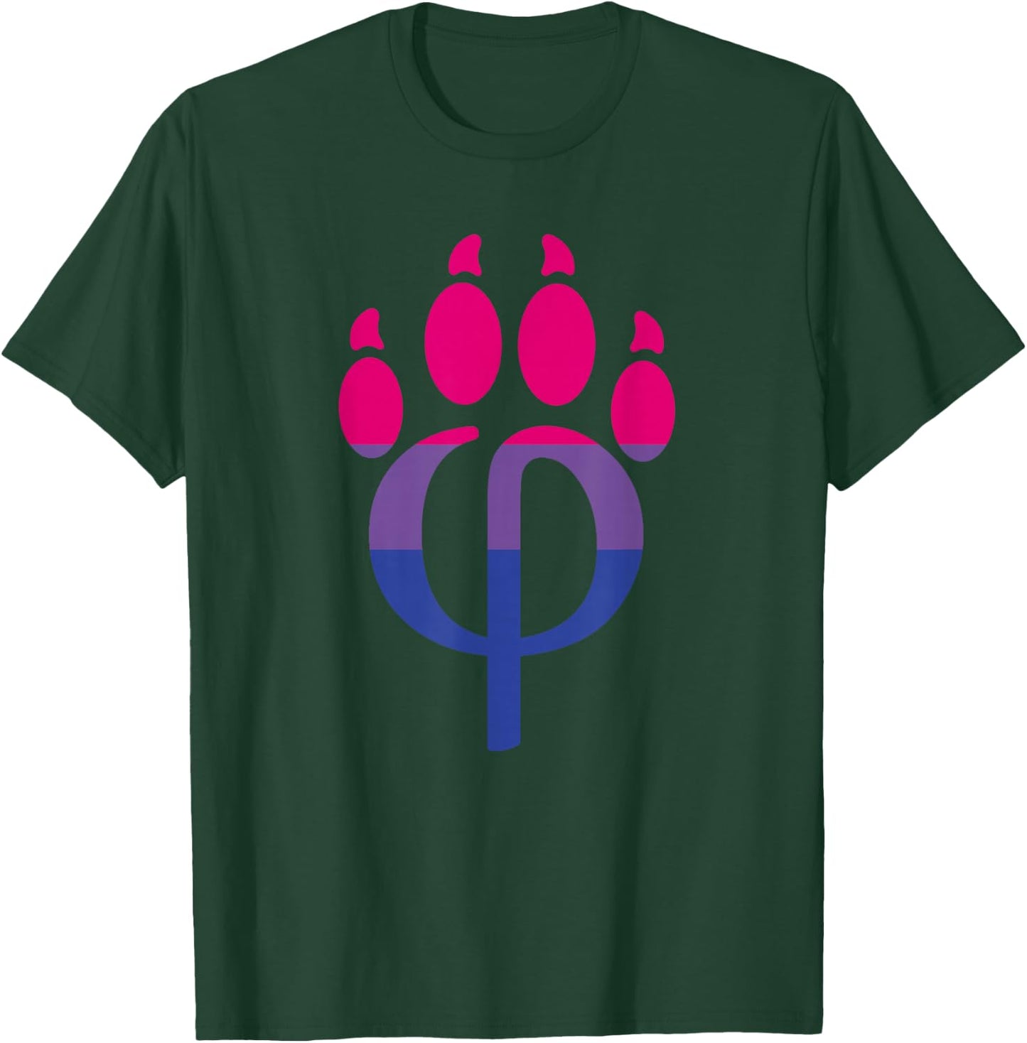 Bisexual Furry Pride Phipaw Bi T-Shirt - T-Shirt | Forest