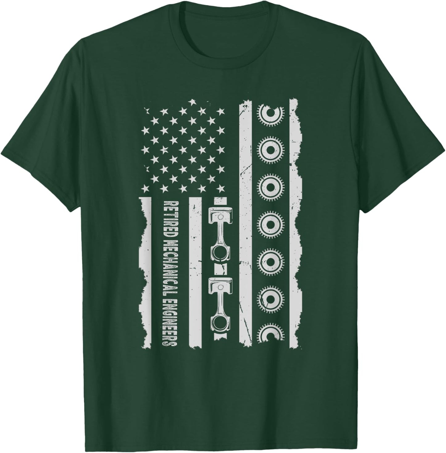 Retired Retirement Mechanical Engineers Mechanic Coworker T-Shirt - T-Shirt | Forest