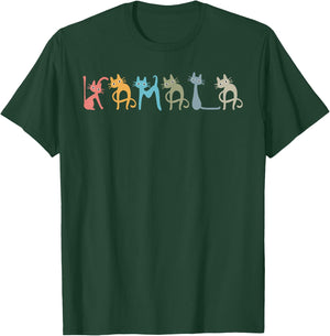Kamala Harris Cat Lettering Funny Cat Ladies for Kamala T-Shirt - T-Shirt | Forest