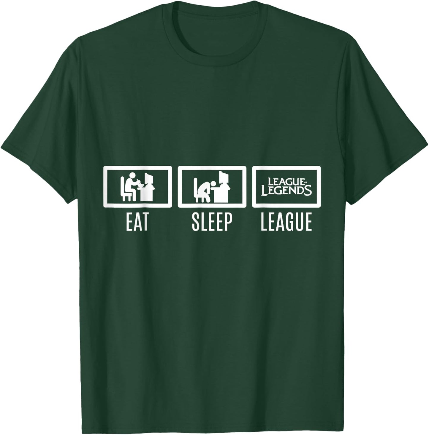 Eat Sleep League Repeat Challenger Shirt T-Shirt - T-Shirt | Forest