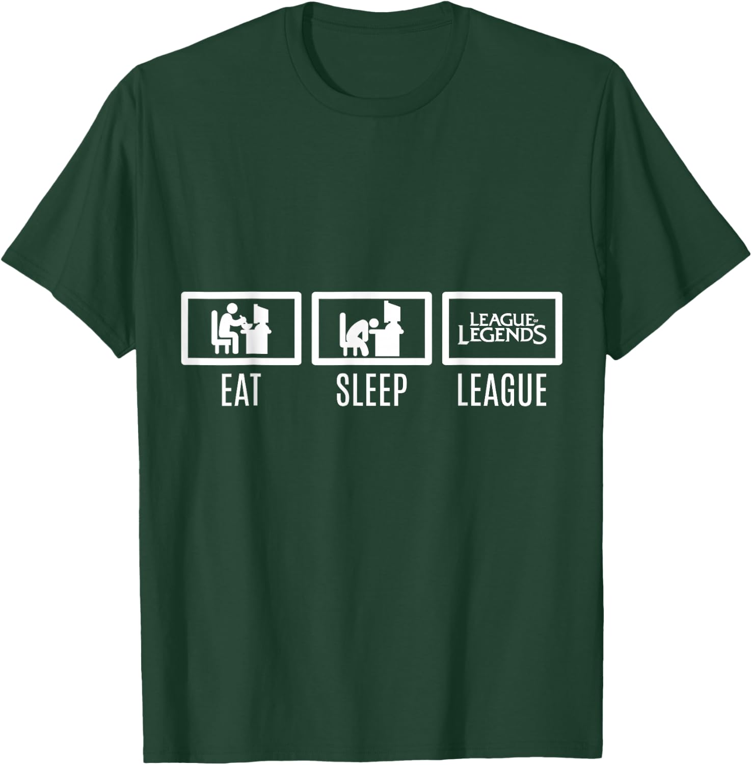 Eat Sleep League Repeat Challenger Shirt T-Shirt - T-Shirt | Forest