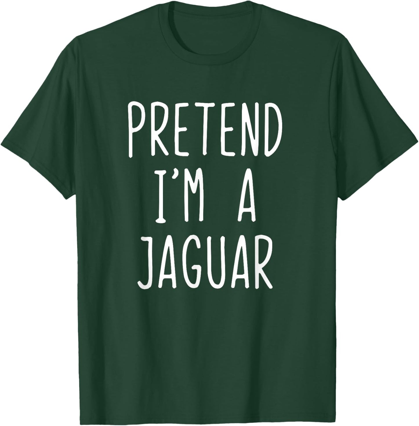 Pretend I'm A Jaguar Costume Halloween Funny Lazy Adult Kids T-Shirt - T-Shirt | Forest
