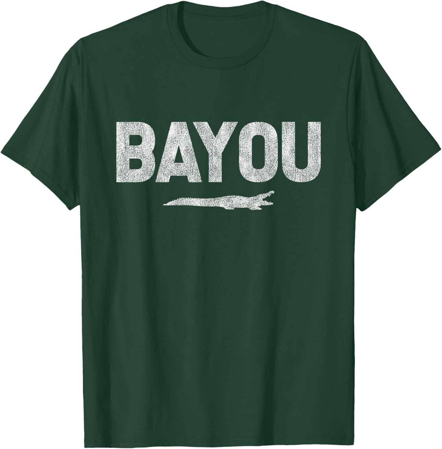 BAYOU ALLIGATOR Distressed T-Shirt - T-Shirt | Forest